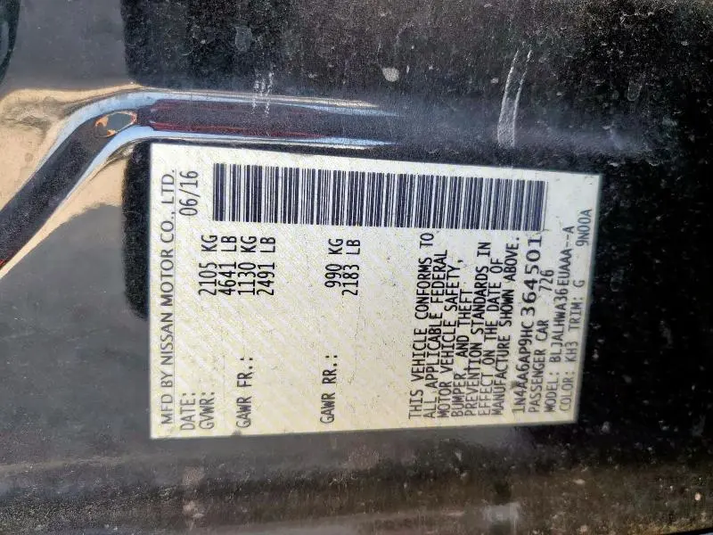 2017 NISSAN MAXIMA 3.5S  