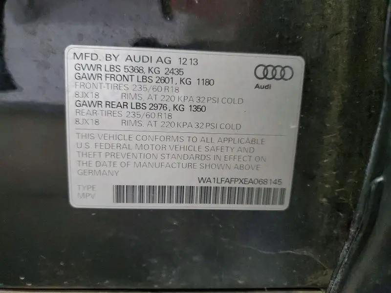 2014 AUDI Q5 PREMIUM PLUS  