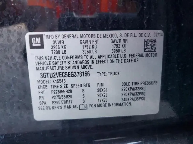 2014 GMC SIERRA K1500 SLT  