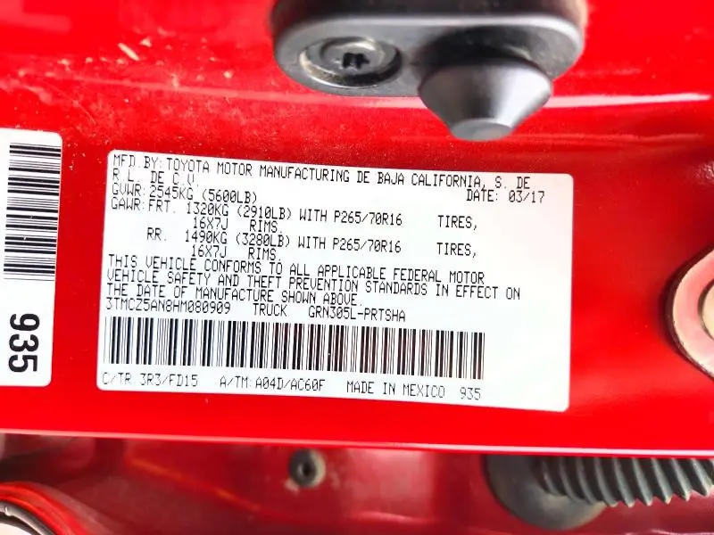 2017 TOYOTA TACOMA TRD OFF-ROAD  