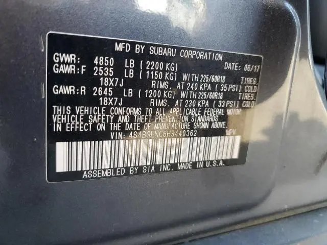 2017 SUBARU OUTBACK 3.6R LIMITED  