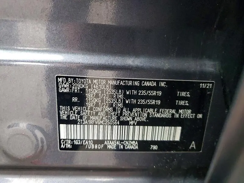 2021 TOYOTA RAV4 XLE PREMIUM  