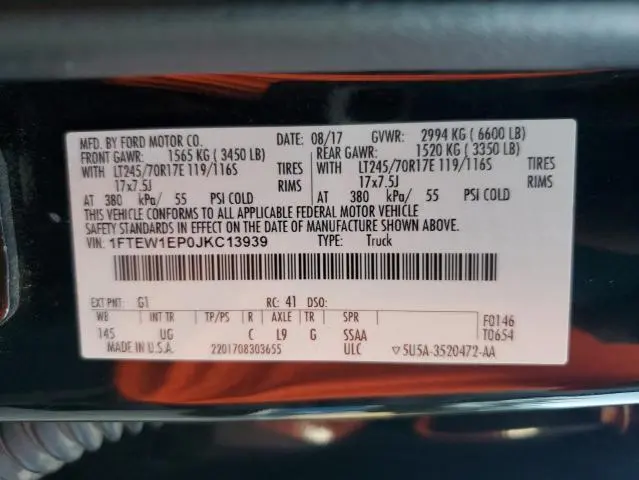 2018 FORD F150 SUPERCREW  