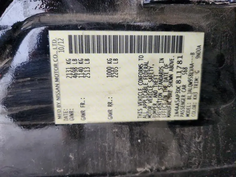 2013 NISSAN MAXIMA 3.5 S  