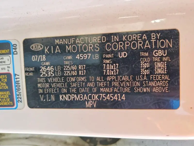 2019 KIA SPORTAGE LX  