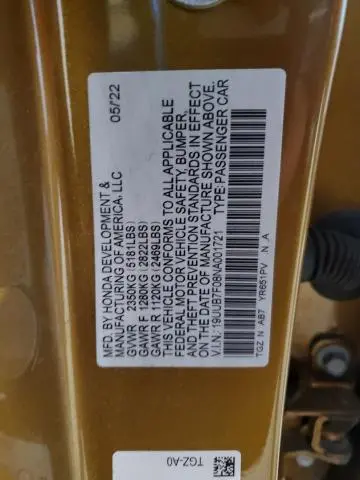 2022 ACURA TLX TYPE S  