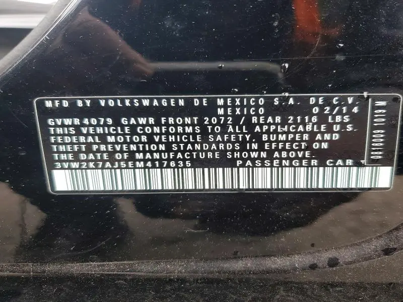 2014 VOLKSWAGEN JETTA BASE  