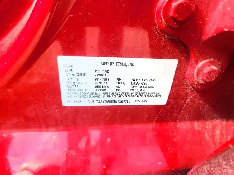 2022 TESLA MODEL Y   