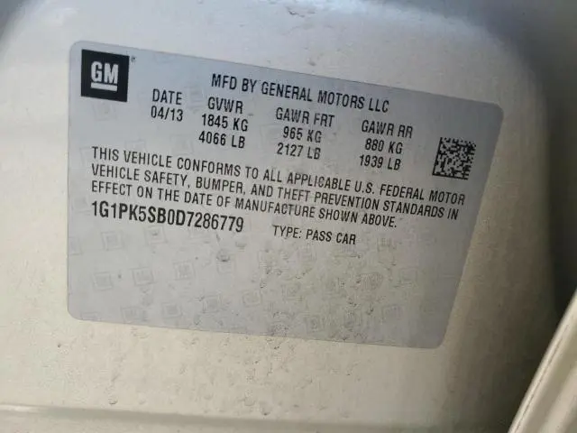 2013 CHEVROLET CRUZE LT