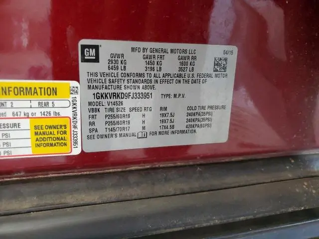 2015 GMC ACADIA SLT-1  