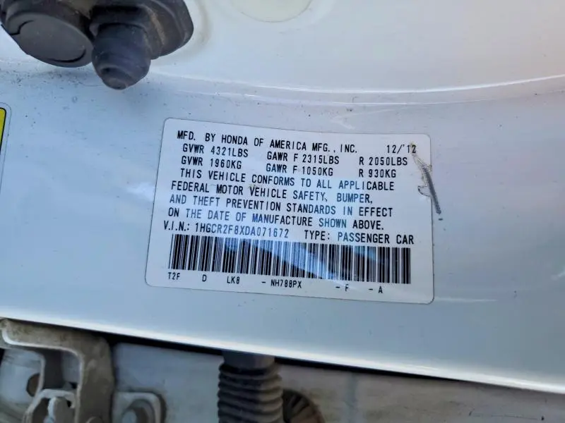 2013 HONDA ACCORD EXL  
