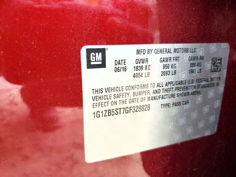 2016 CHEVROLET MALIBU LS  