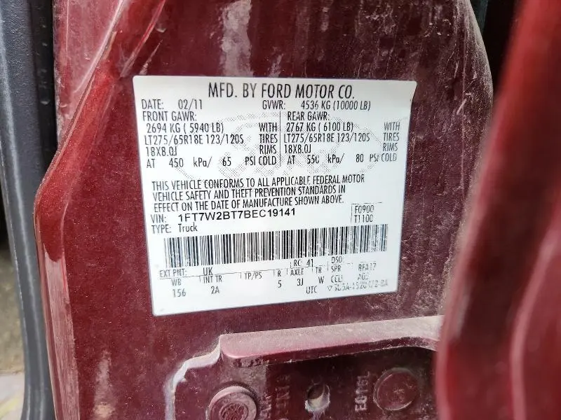 2011 FORD F250 SUPER DUTY  