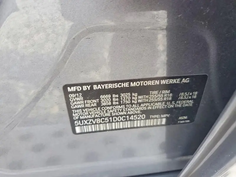 2013 BMW X5 XDRIVE50I  