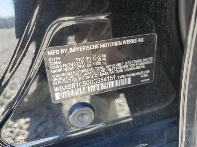 2016 BMW 535 I  