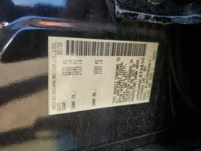 2010 NISSAN MAXIMA S