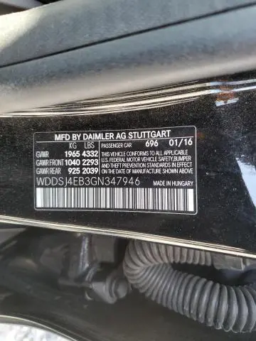 2016 MERCEDES-BENZ CLA 250  