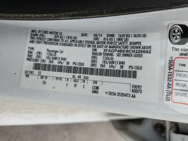 2014 FORD FIESTA SE  