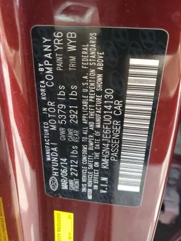 2015 HYUNDAI GENESIS 3.8L  
