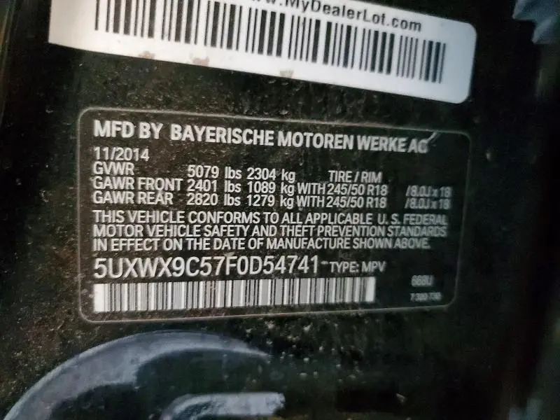 2015 BMW X3 XDRIVE28I  