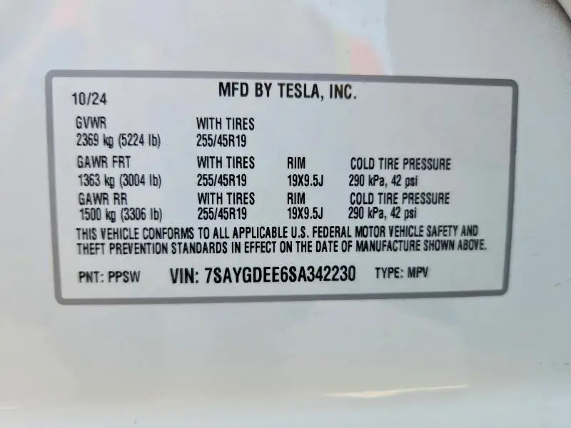 2025 TESLA MODEL Y   