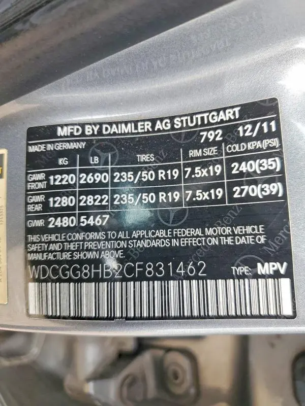 2012 MERCEDES-BENZ GLK 350 4MATIC  