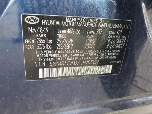 2020 HYUNDAI SANTA FE SEL  