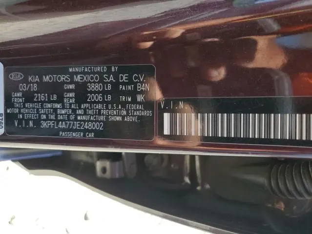 2018 KIA FORTE LX  