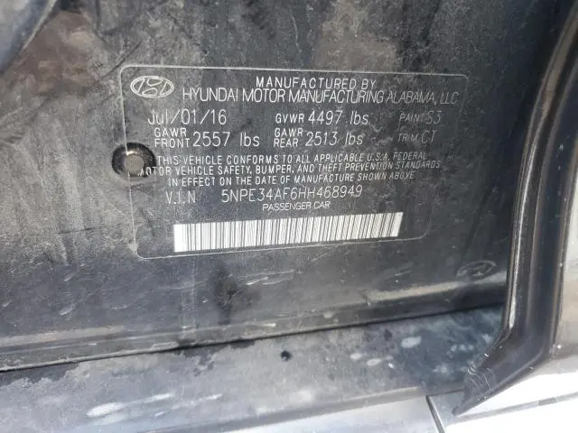 2017 HYUNDAI SONATA SPORT  