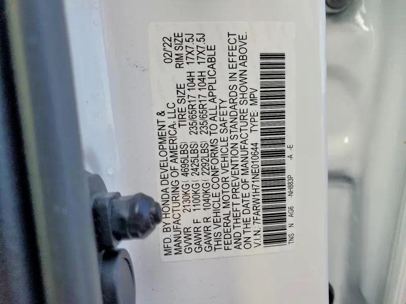 2022 HONDA CR-V SE  