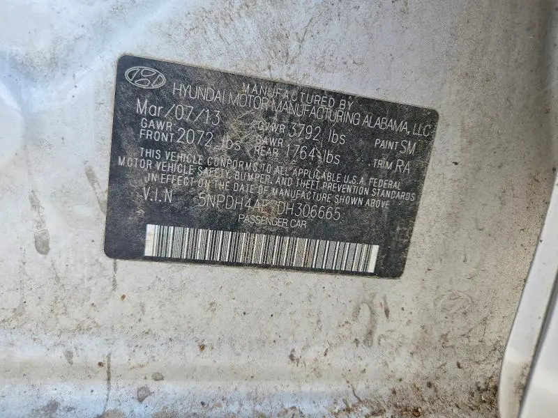 2013 HYUNDAI ELANTRA GLS  