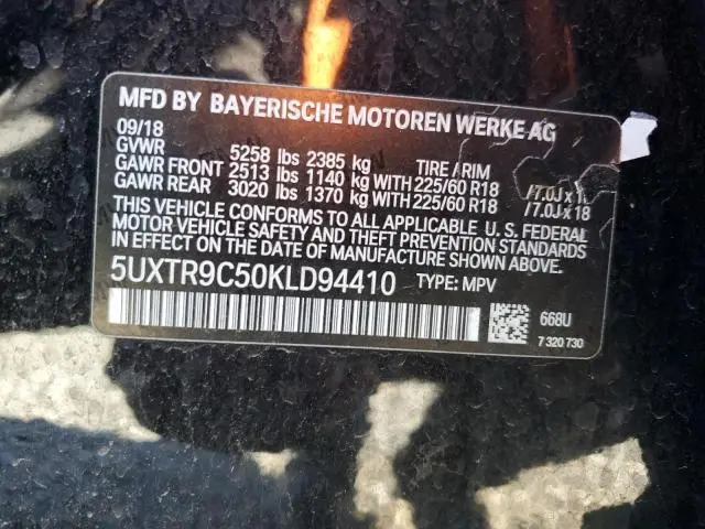 2019 BMW X3 XDRIVE30I  