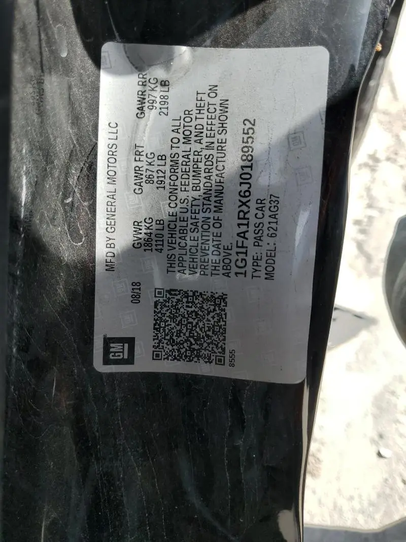 2018 CHEVROLET CAMARO LS  