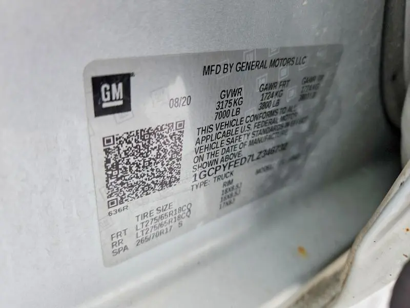 2020 CHEVROLET SILVERADO K1500 LT TRAIL BOSS  