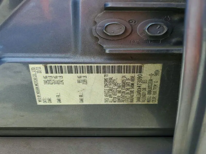2012 NISSAN ALTIMA 2.5  
