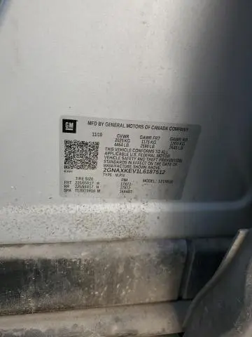 2020 CHEVROLET EQUINOX LT  