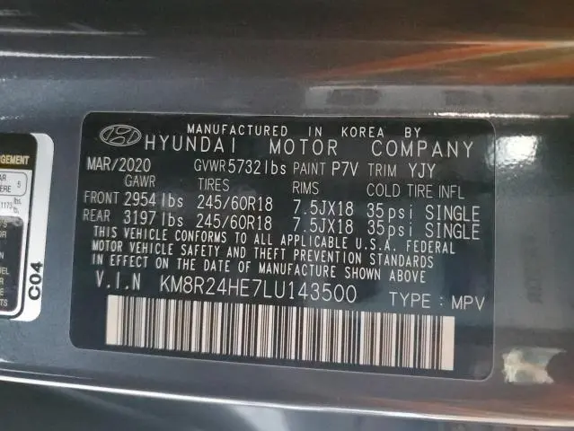 2020 HYUNDAI PALISADE SEL  