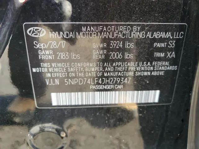 2018 HYUNDAI ELANTRA SE  
