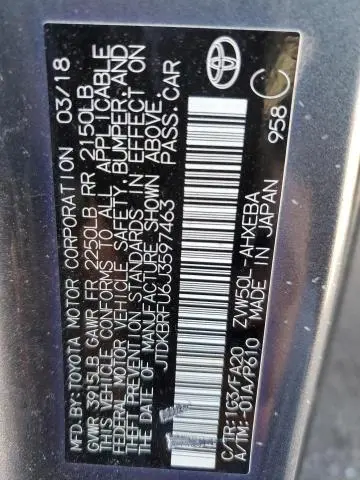 2018 TOYOTA PRIUS   