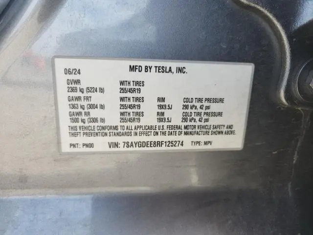 2024 TESLA MODEL Y   