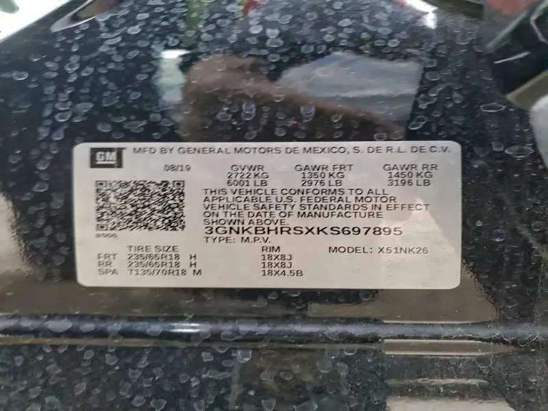 2019 CHEVROLET BLAZER 3LT  