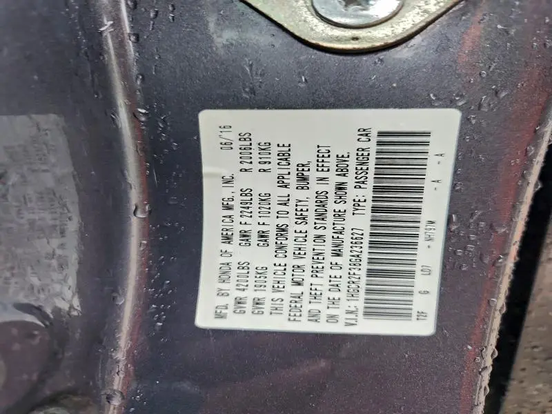 2016 HONDA ACCORD LX  