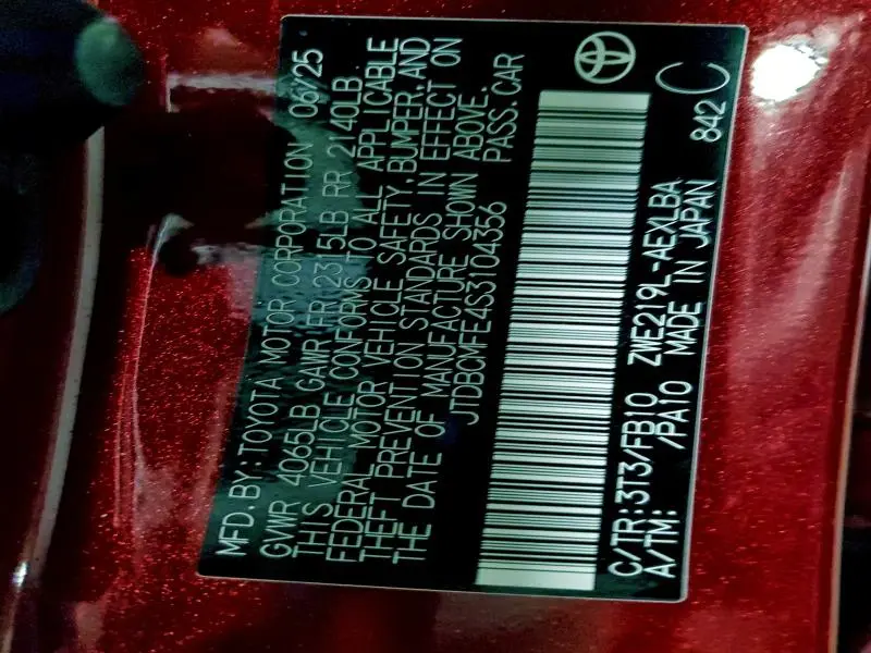 2025 TOYOTA COROLLA LE  