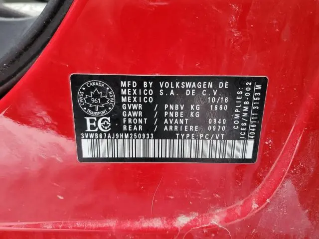 2017 VOLKSWAGEN JETTA SE  