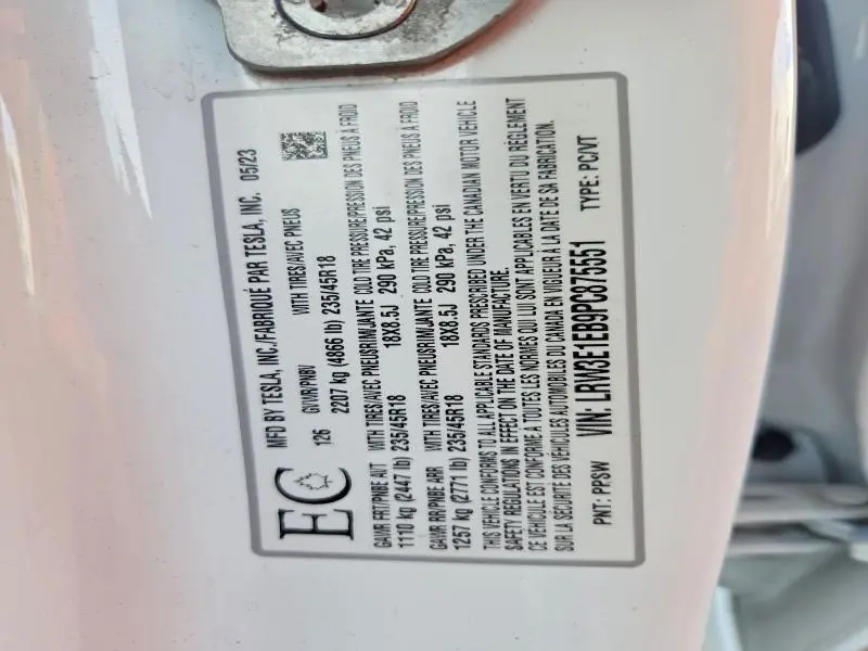 2023 TESLA MODEL 3   