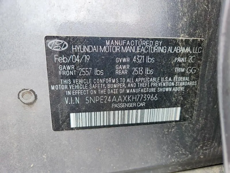 2019 HYUNDAI SONATA ECO TURBO  