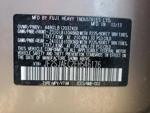 2014 SUBARU FORESTER 2.5I PREMIUM  