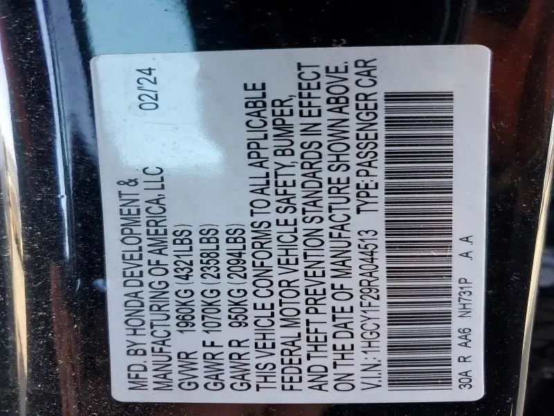 2024 HONDA ACCORD LX  
