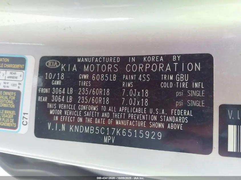 2019 KIA SEDONA EX