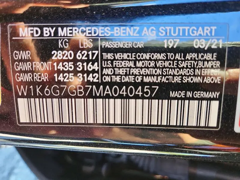 2021 MERCEDES-BENZ S 580 4MATIC  